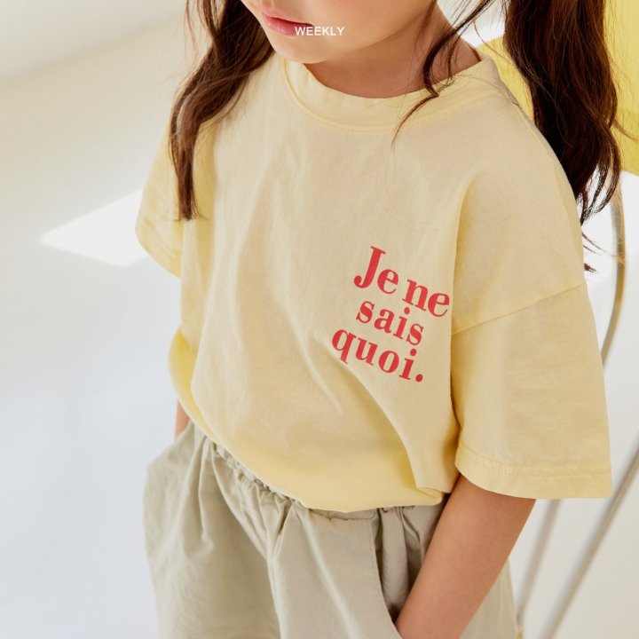 Camiseta manga corta estampado "Je ne sais quoi" - Weekly