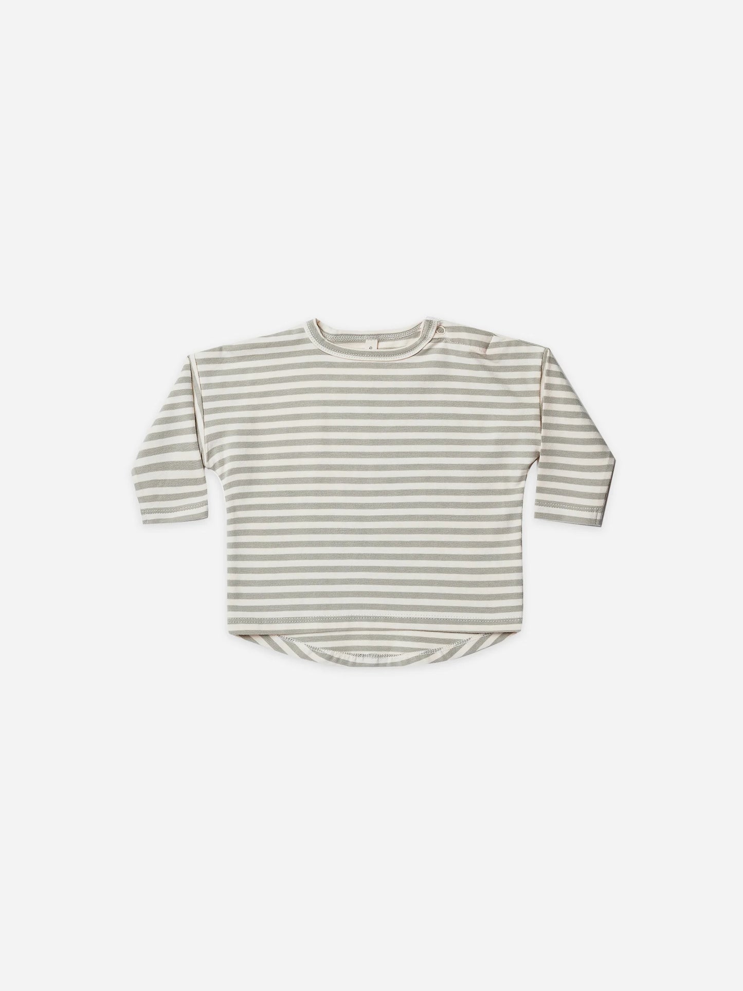 Camiseta manga larga rayas pistacho- QUINCY MAE