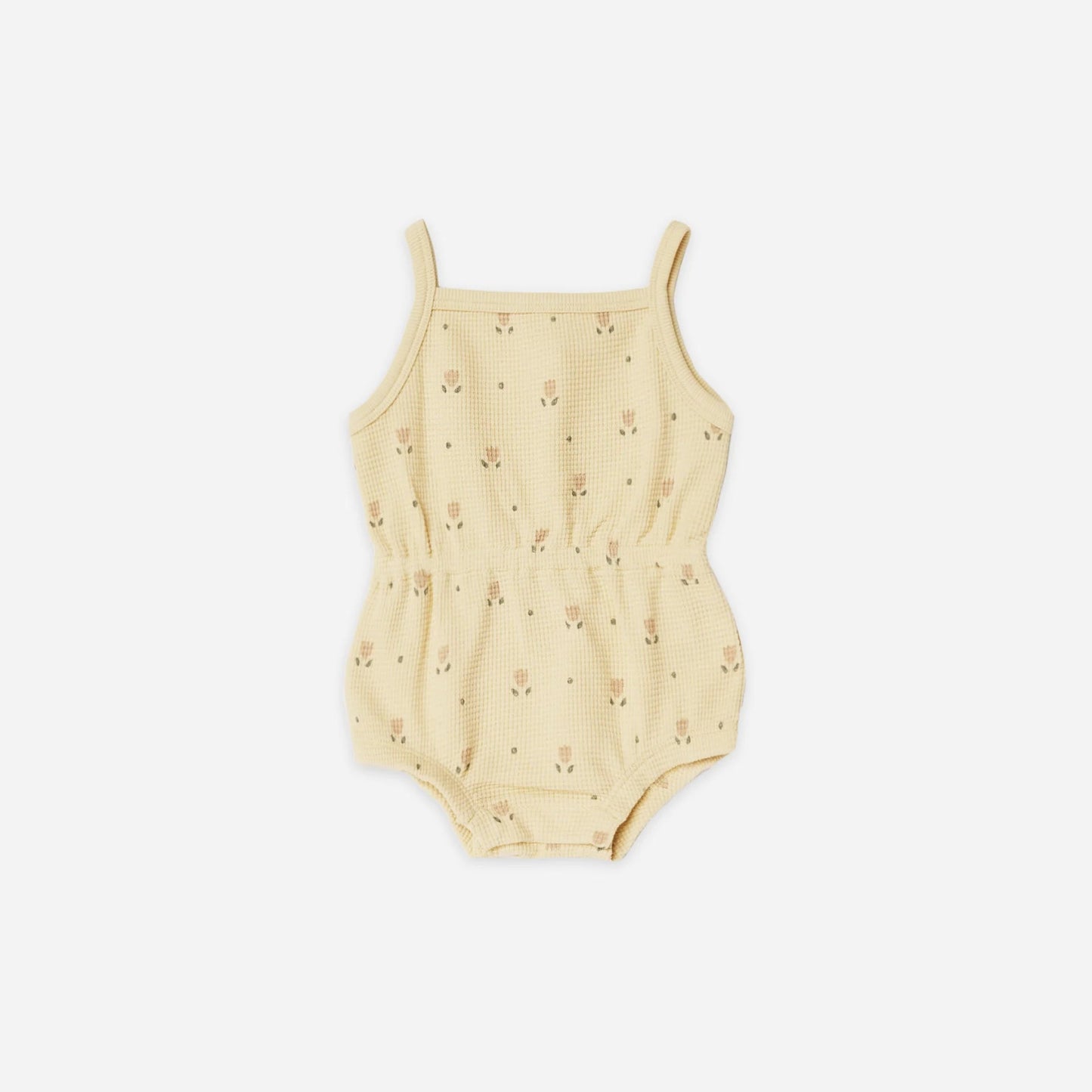 Romper de tirantes amarillo estampado flores- QUINCY MAE