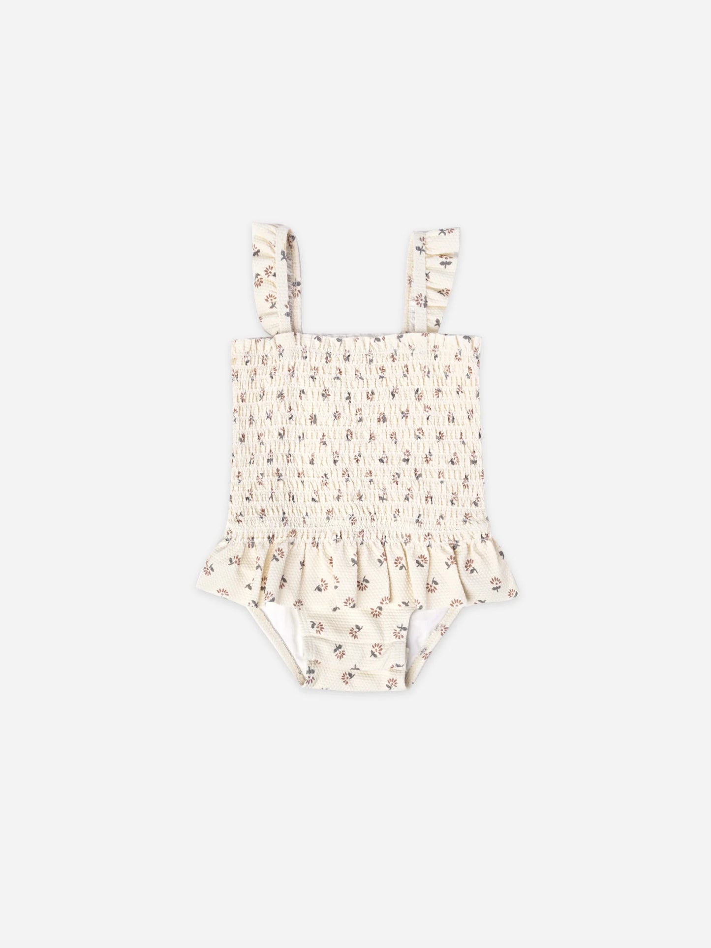 Bañador fruncido estampado flores- QUINCY MAE