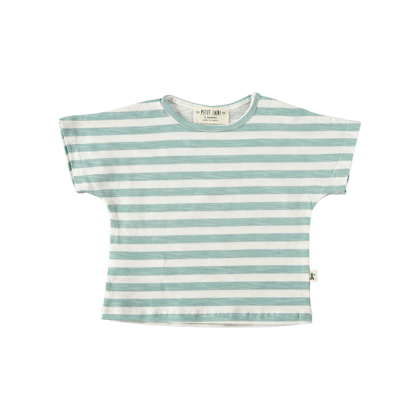 Camiseta rayas turquesa- PETIT INDI