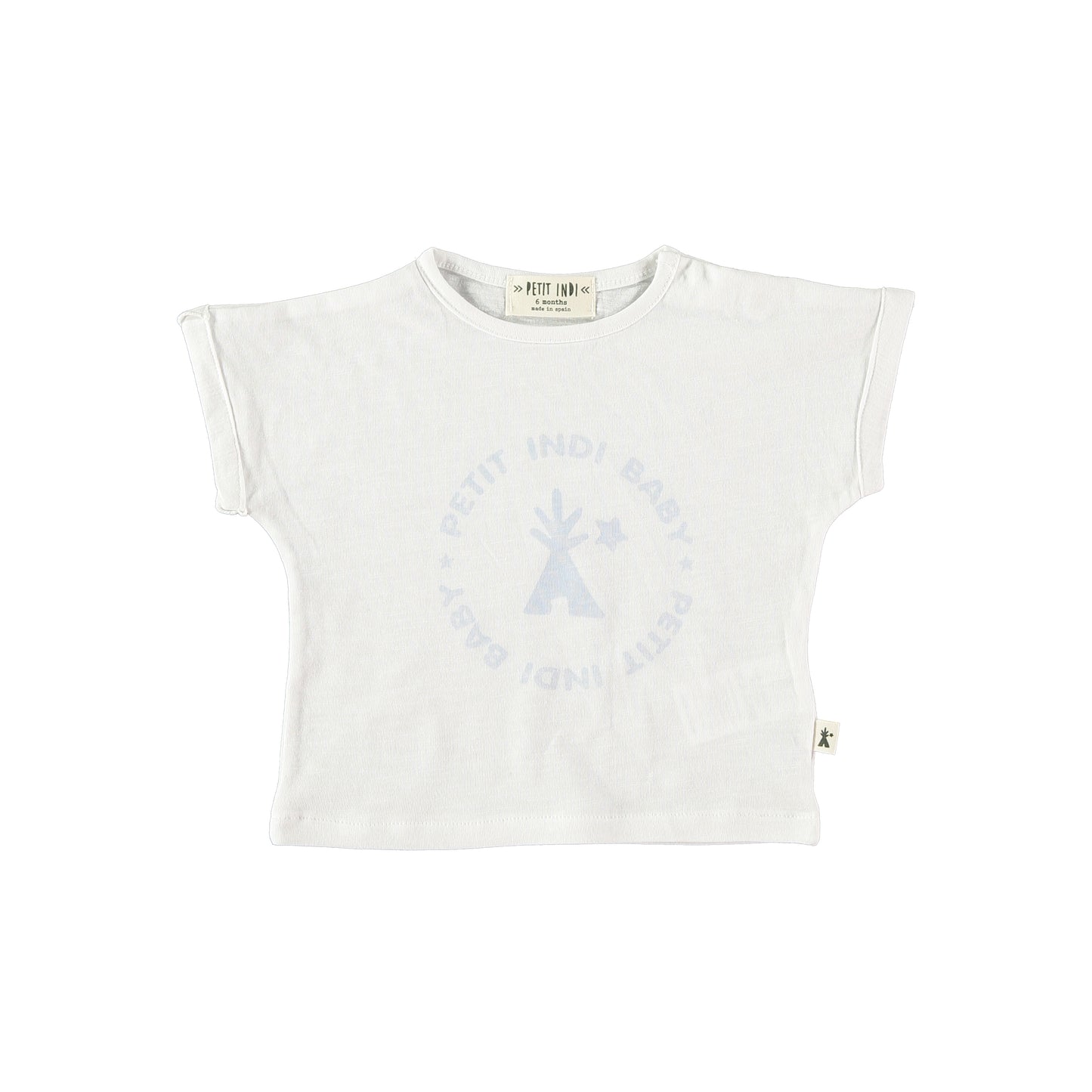 Camiseta logo celeste- PETIT INDI
