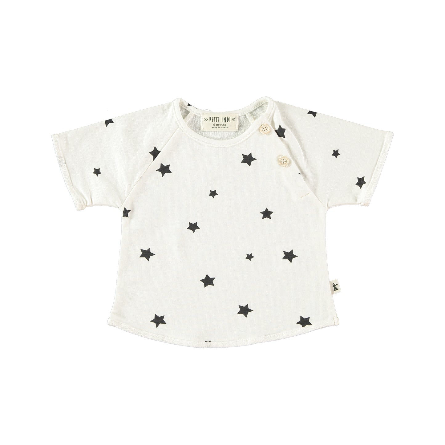 Camiseta estampado estrellas negro- PETIT INDI