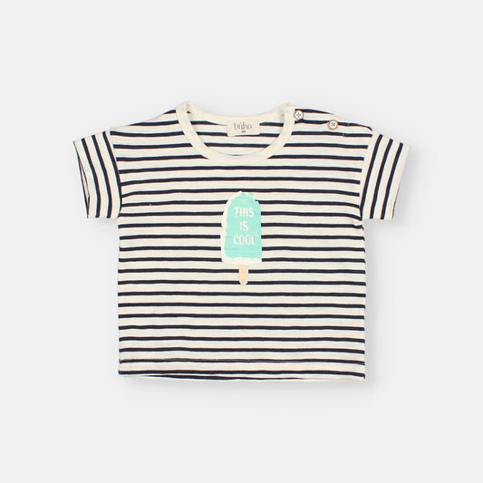 Camiseta de rayas con helado - Búho