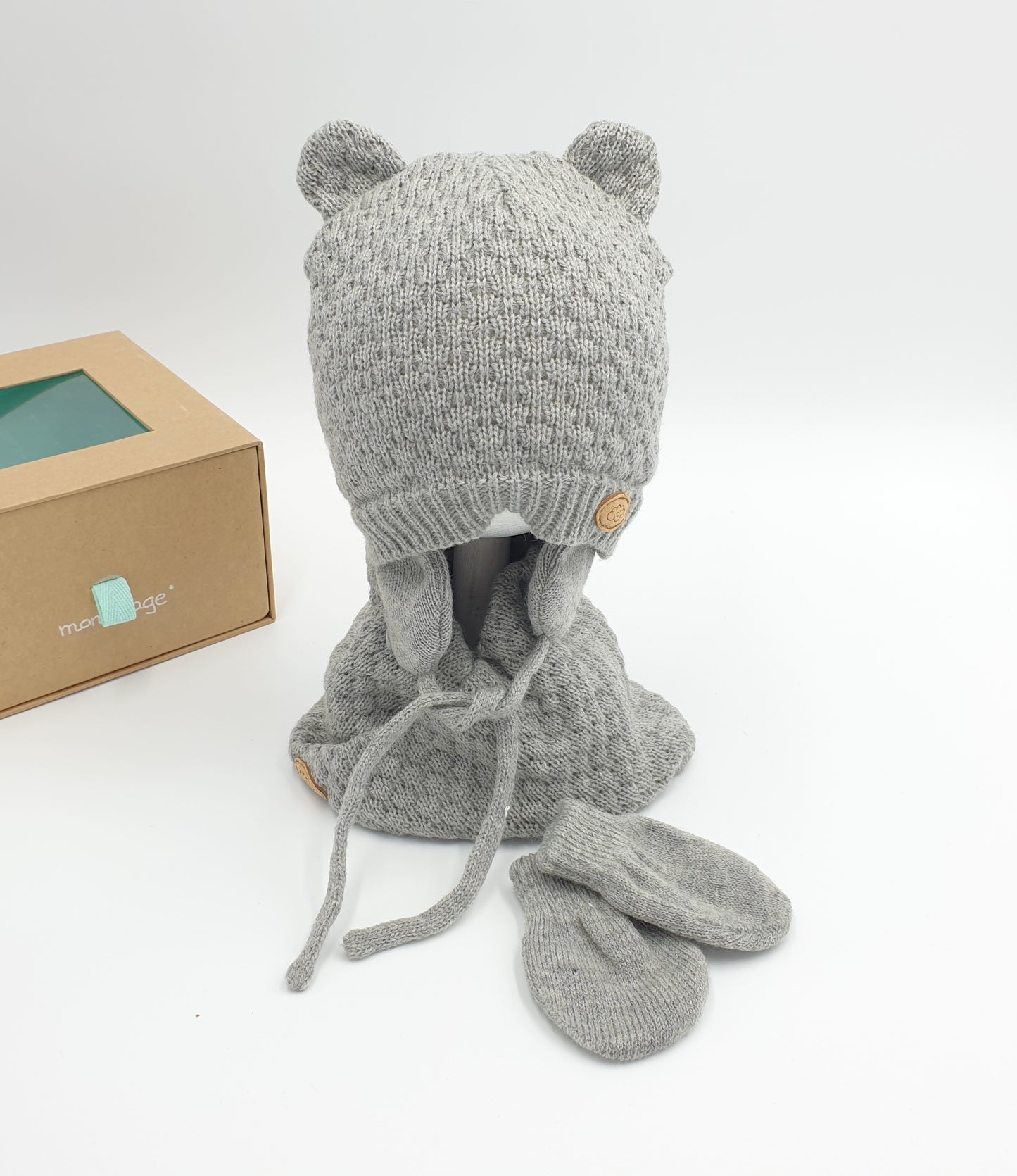 Conjunto de gorro, cuello cruzado y manoplas- Monnuage