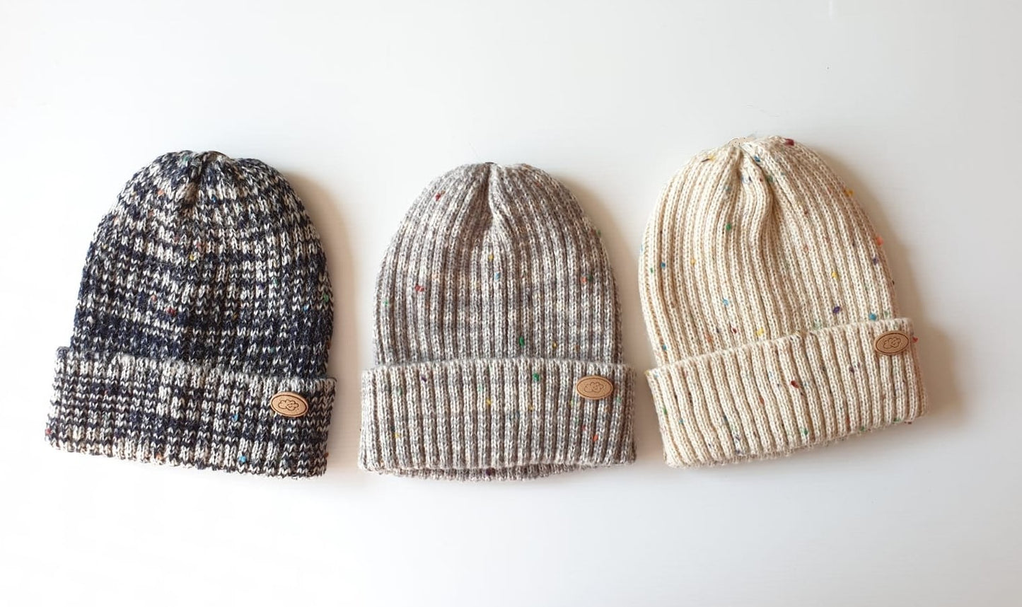 Gorro canalé jaspeado con pompones intercambiables - Monnuage