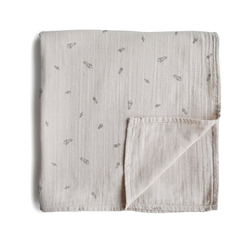 Muselina estampada cohetes- MUSHIE