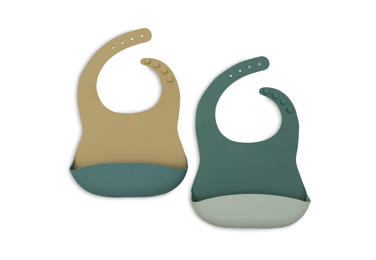 Babero silicona Verde- JOLLEIN