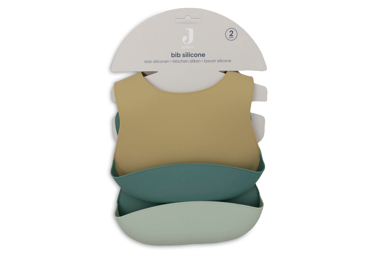 Babero silicona Verde- JOLLEIN