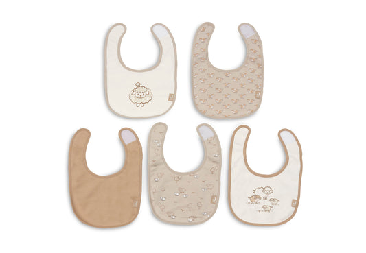 Baberos Waterproof Ovejitas Pack 5- JOLLEIN