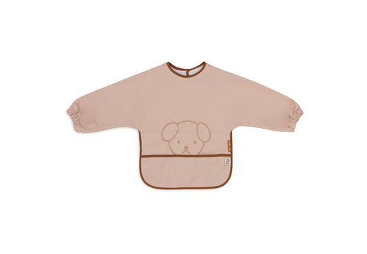 Babero impermeable con mangas Perrito Rosa Silvestre- JOLLEIN