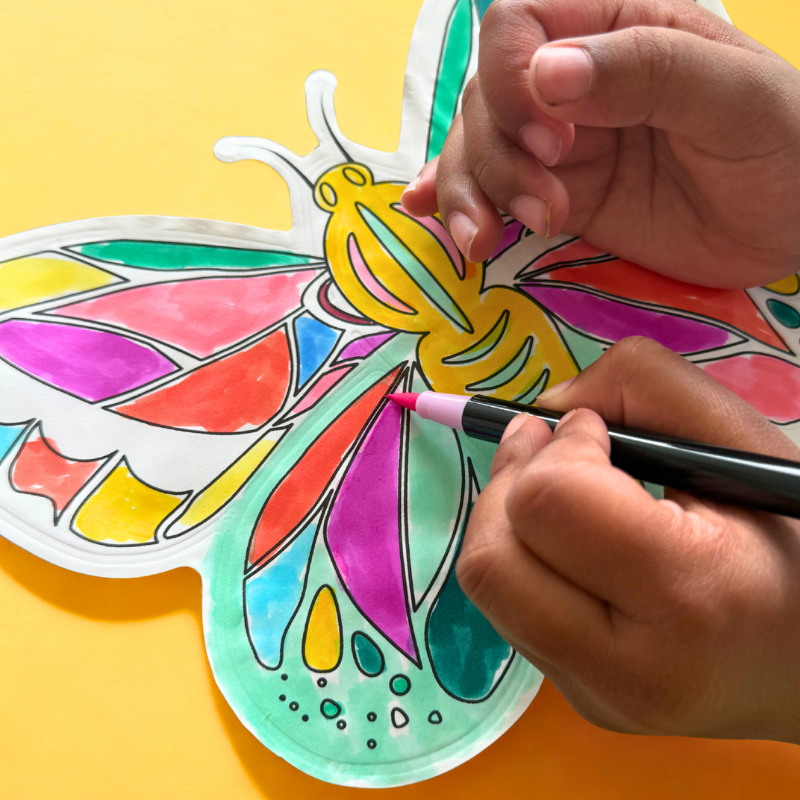 Inflable Mariposa y Pegatinas Brillantes-ARA CRÉATIVE