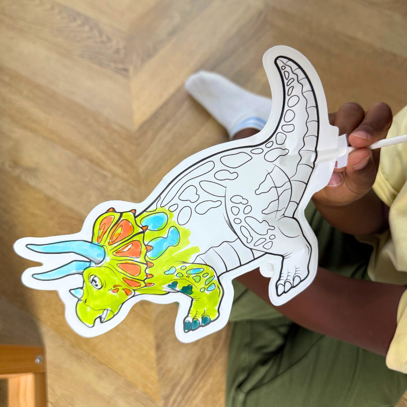 Inflables Dinosaurio más Pegatinas de Espuma-ARA CRÉATIVE