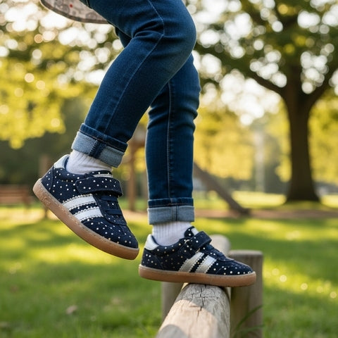 Deportiva Azul Marino con  Puntos y Plata- CHETTO