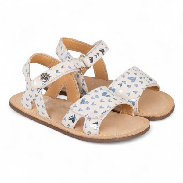 Sandalia Piel Barefoot con velcro de corazones AMALFI - CHETTO