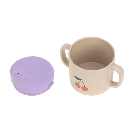 Vaso con asa y tapa Cerezas-LÄSSIG