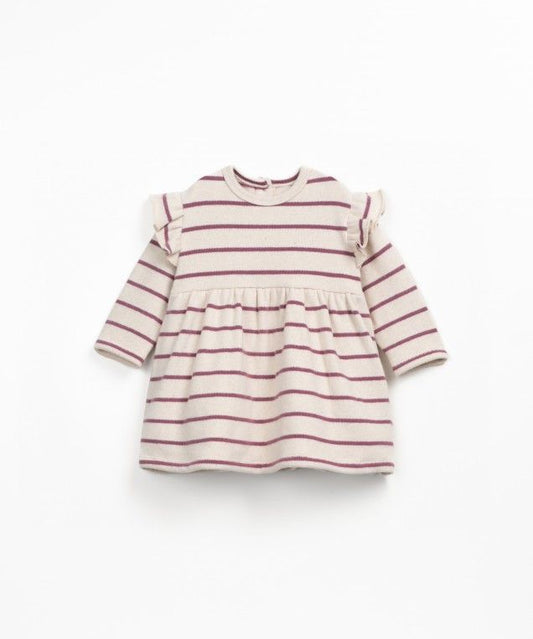 Vestido rayas berenjena- PLAY UP