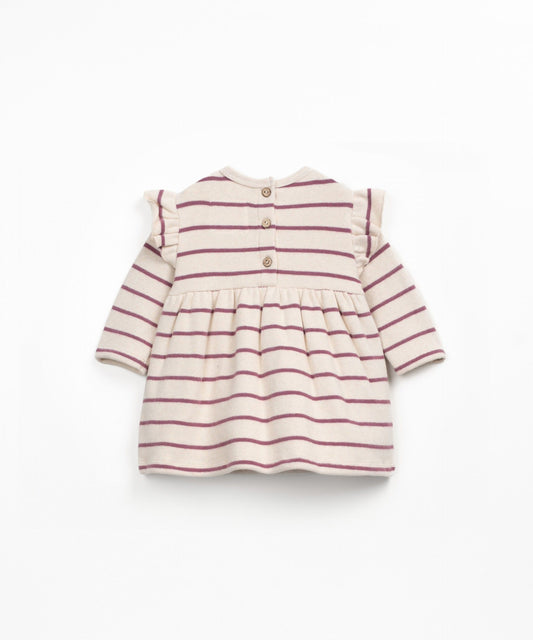Vestido rayas berenjena- PLAY UP