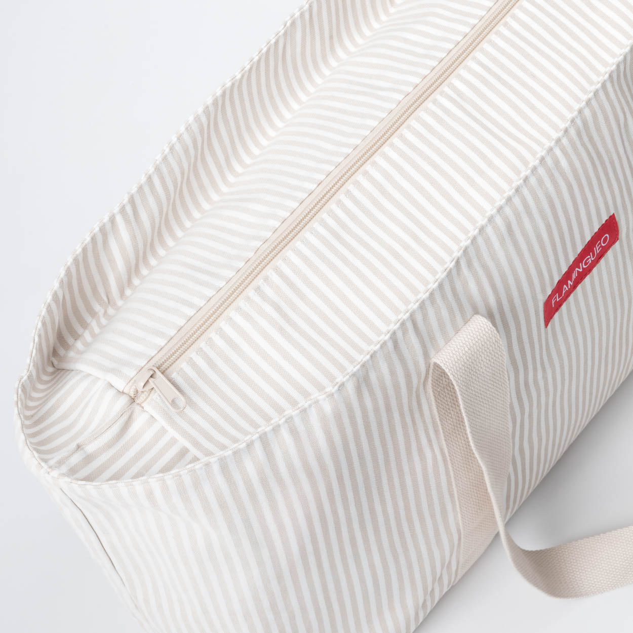 Bolsa de Playa Canvas con monedero BRUNY Beig-FLAMINGUEO