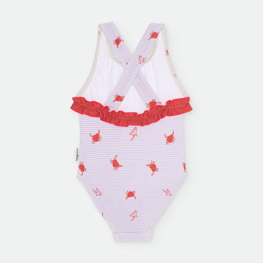 Bañador entero Niña Cangrejos- WATERLEMON