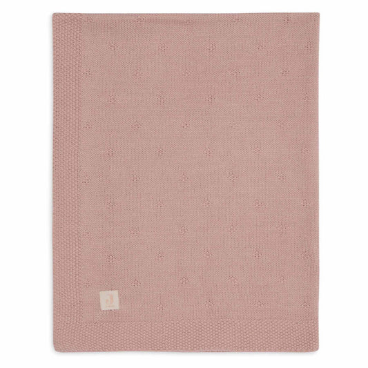 Manta de punto textura rosa- JOLLEIN