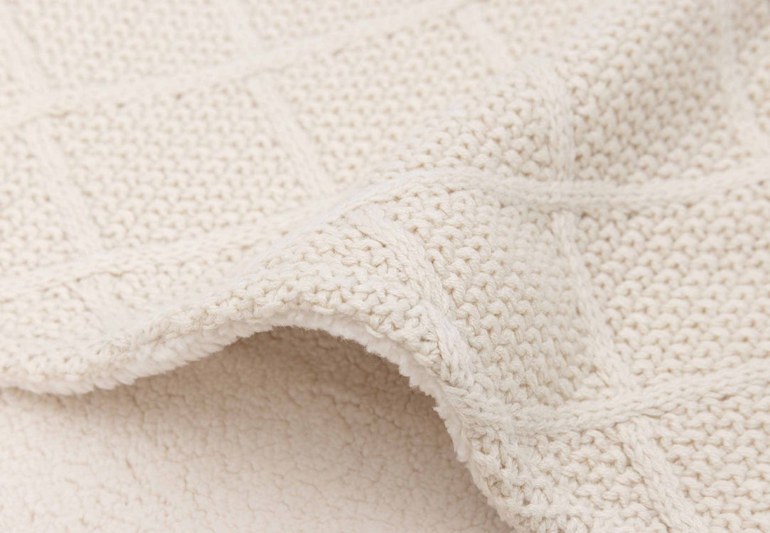 Manta cuna forro polar Check Knit- JOLLEIN