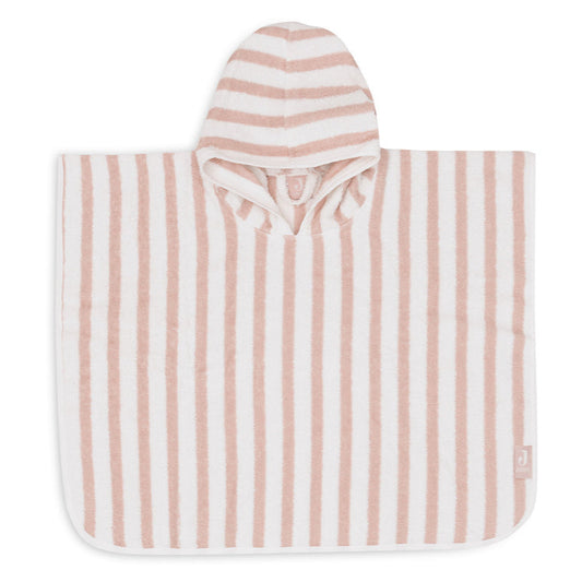 Toalla poncho rayas rosas- JOLLEIN