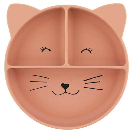 Plato compartimentado de silicona con ventosa Gato- TRIXIE