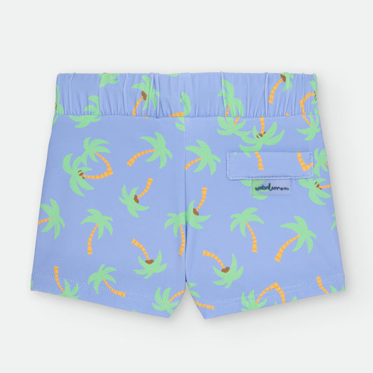 Bañador Bóxer Azul Palmeras- WATERLEMON