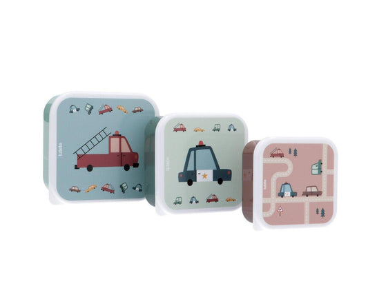 3 Cajas Almuerzo Vintage Cars-TUTETE
