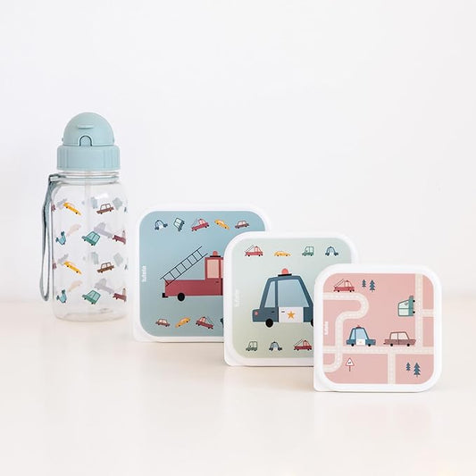 3 Cajas Almuerzo Vintage Cars-TUTETE