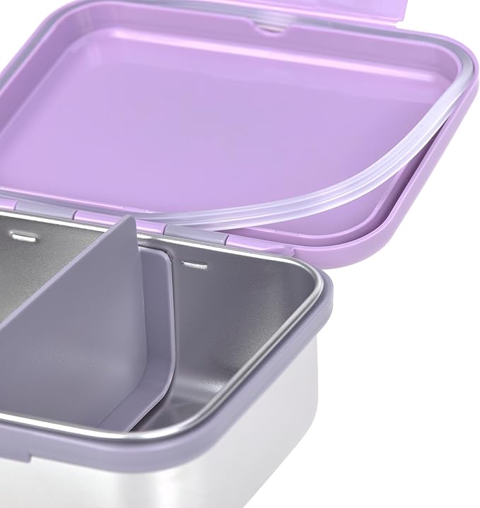 Fiambrera de acero inoxidable corazón malva-LÄSSIG