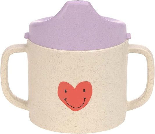 Vaso con asa y tapa corazón-LÄSSIG