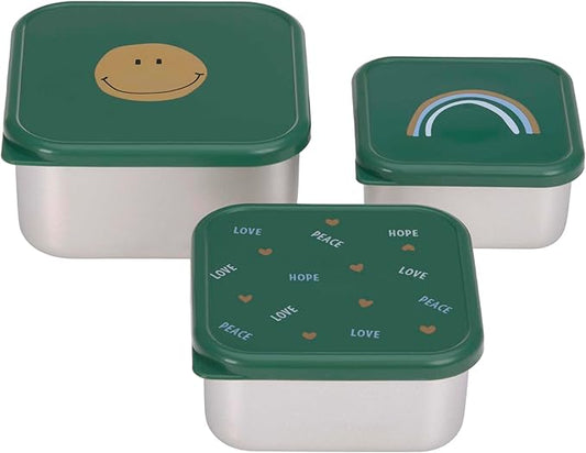 Fiambreras de acero inoxidable Smile set-LÄSSIG