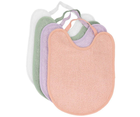 Pack 4 Baberos Rizo Blue/Mustard/Rosa/Malva-TUTETE