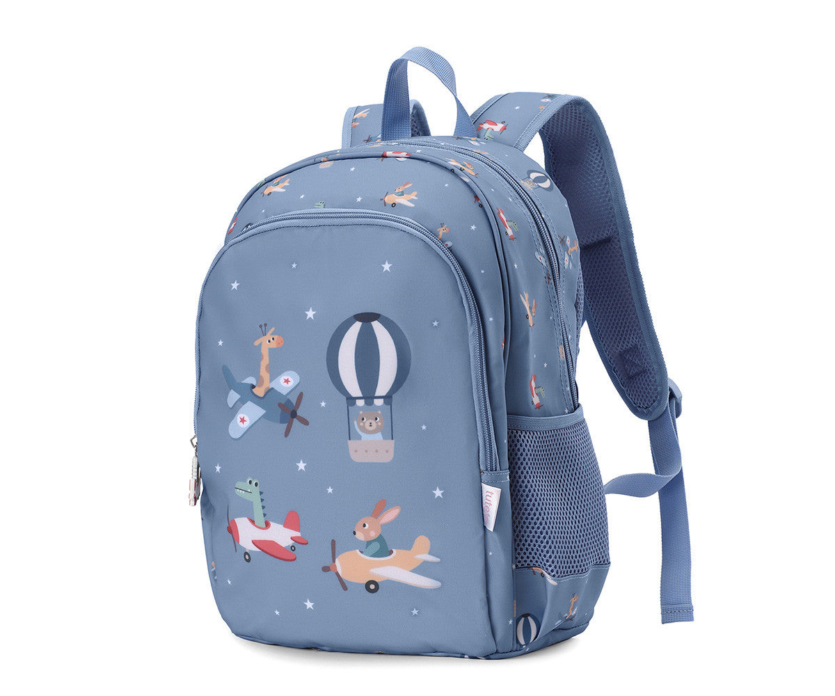Mochila Mediana Globos y Aviones+ Llavero Personalizable-TUTETE