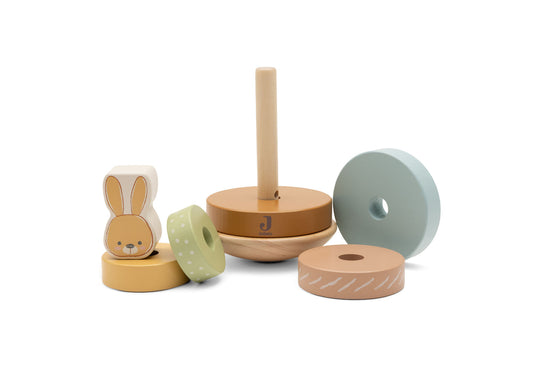 Apilador de Anillas de Madera Apilable Bunny Luz- JOLLEIN