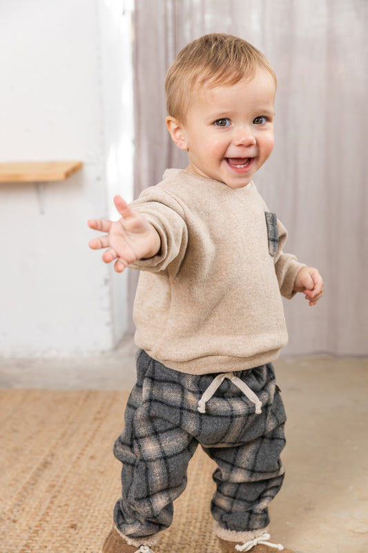 Conjunto Jersey y pantalón cuadros - PETIT INDI