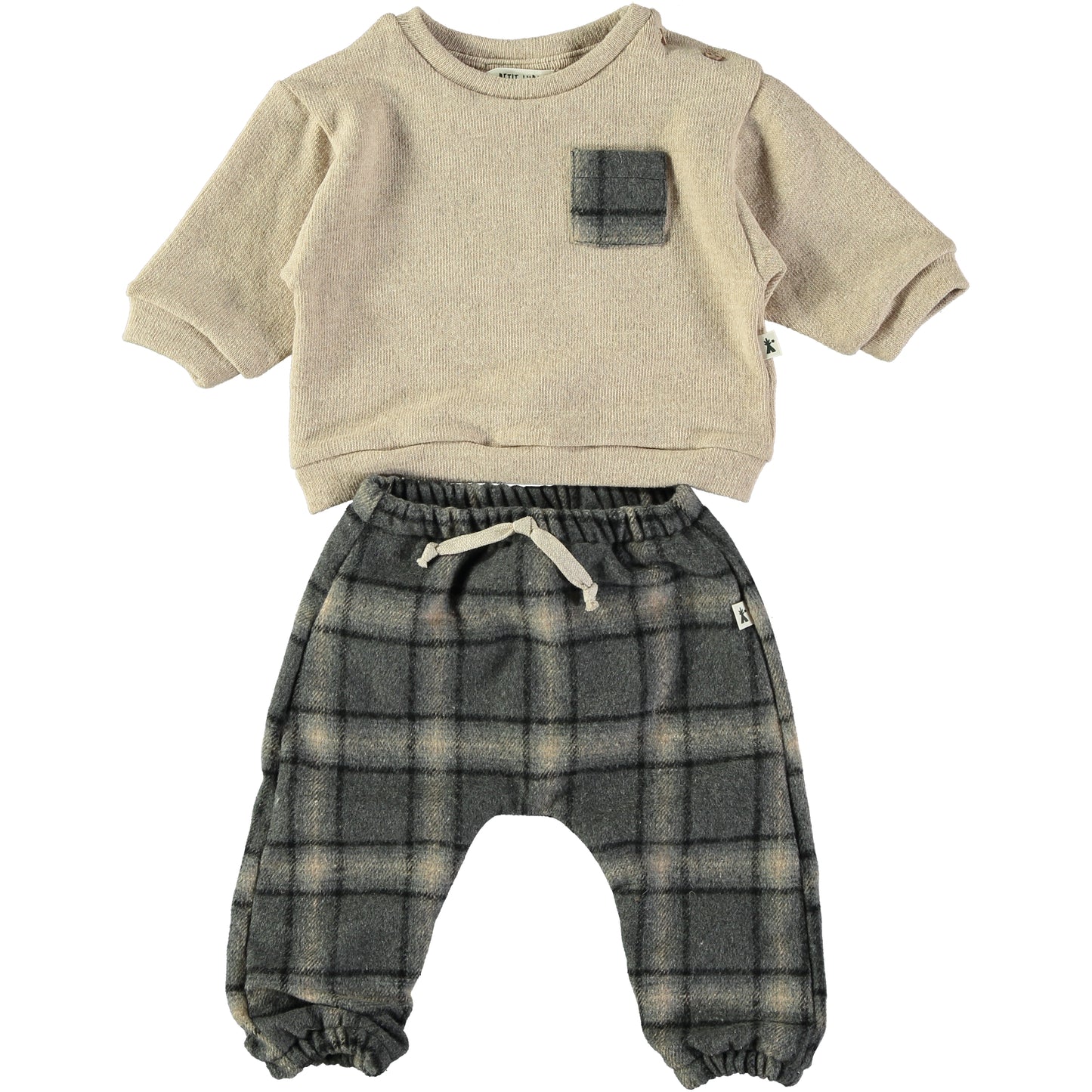 Conjunto Jersey y pantalón cuadros - PETIT INDI