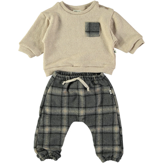 Conjunto Jersey y pantalón cuadros - PETIT INDI