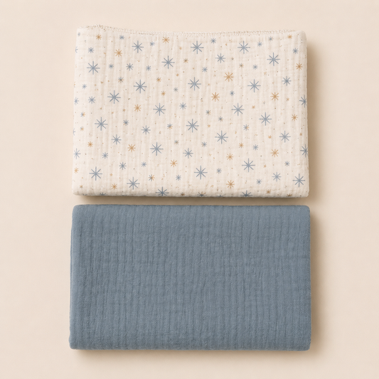 Pack Toallitas Lactancia Azul y Estrellas-REPUNTS BY RAQUEL