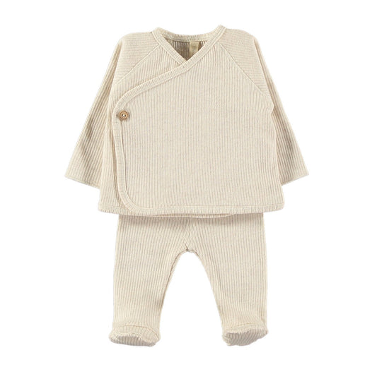 Conjunto primera puesta canalé EASY SAND MELANGE- LILLYMOM