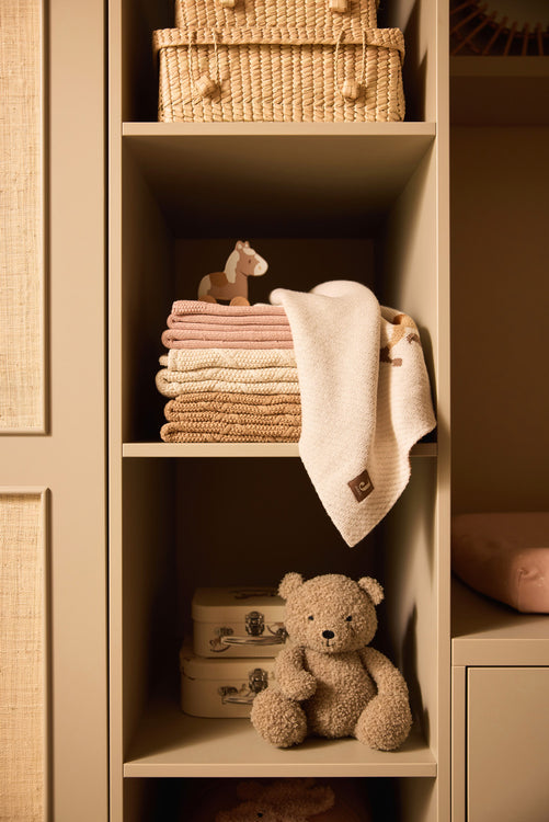 Manta cuna forro polar Check Knit- JOLLEIN