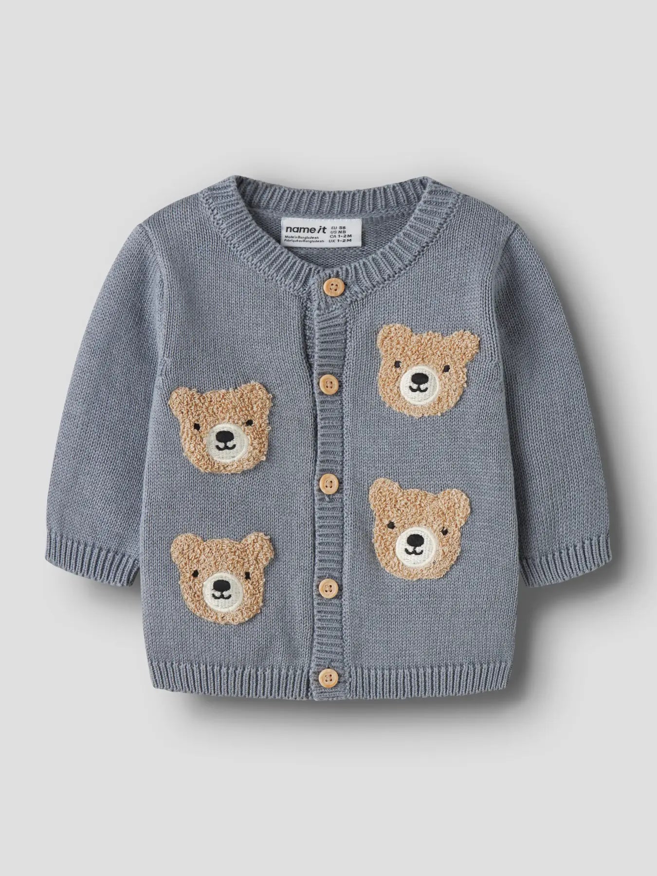 Chaqueta  Ositos Gris -NAME IT
