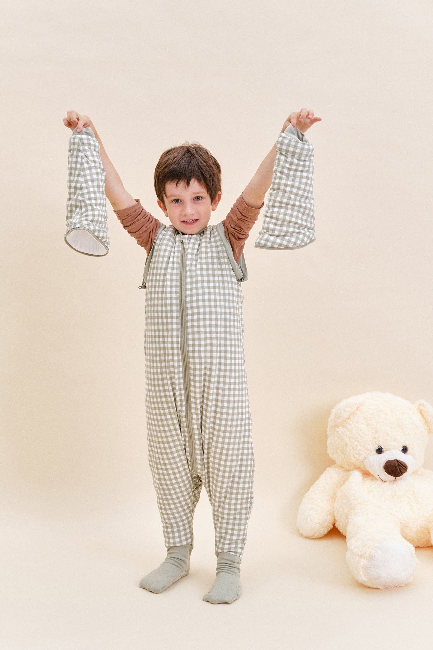 Pijama manta con mangas y calcetines antideslizantes - Mint Tea - TOG 2.5- MOLIS & CO