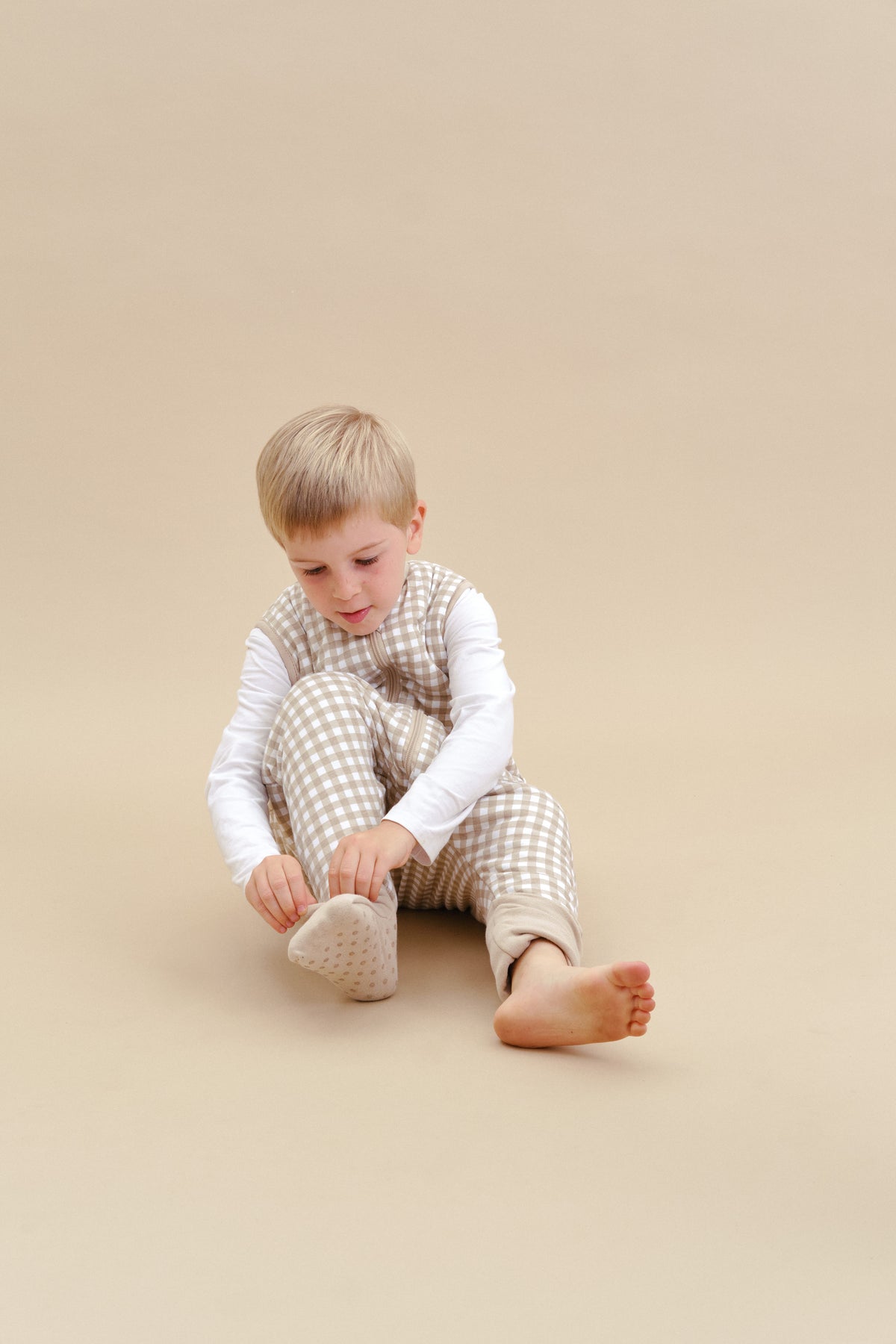 Pijama manta con calcetines antideslizantes VICHY BEIGE TOG 2.5- MOLIS & CO