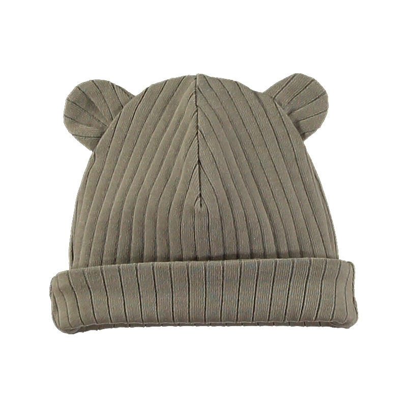 Gorro orejitas de canalé SWEET MAXI verde- LILLYMOM