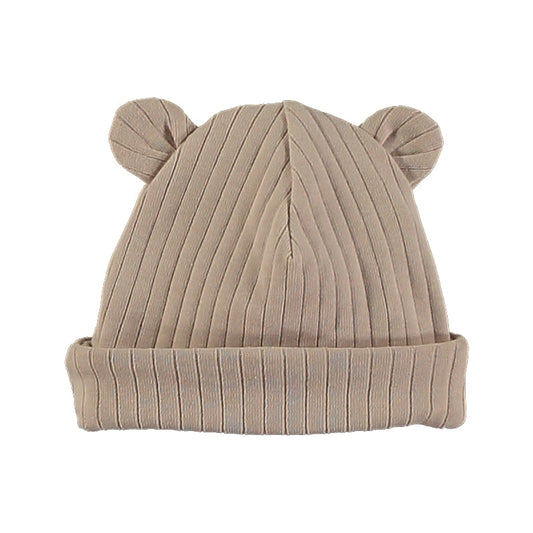 Gorro orejitas de canalé SWEET MAXI RIB NOUGAT- LILLYMOM