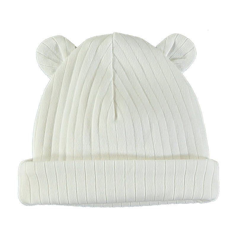 Gorro orejitas de canalé SWEET MAXI blanco- LILLYMOM