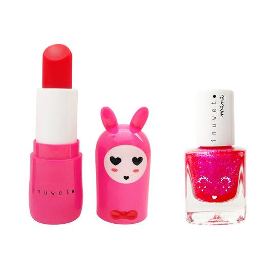 Pack bálsamo labial y esmalte de uñas CEREZA Y FRESA- INUWET